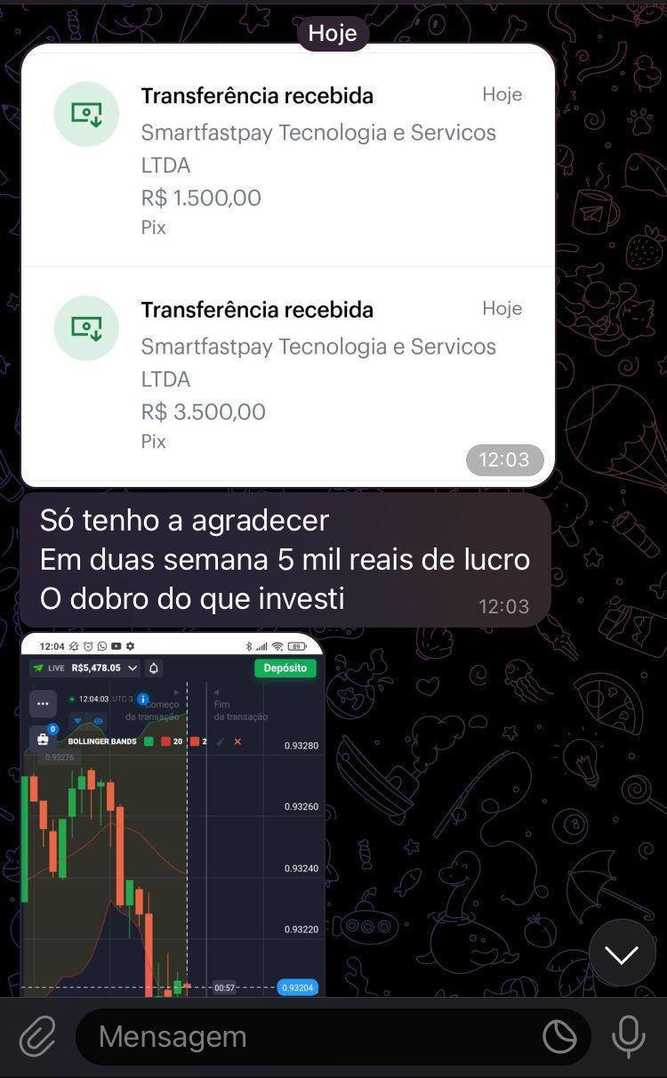 Depoimento real de cliente 7 com lucros usando o Imperador Trader